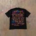 Heavyweight Pure Cotton Oversized T-Shirt Colorful Letter Print Loose Short Sleeved Men's And Women's Top_viptrois.com
