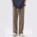 Men's Fleece-Lined Lyocell Relaxed Fit Pants – Straight Leg, Breathable & Stretch Casual Trousers (Black/Grey/Beige/Blue)_viptrois.com