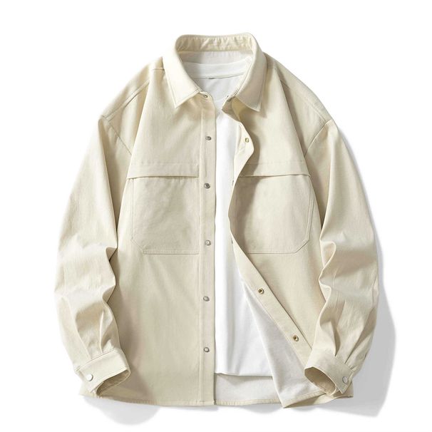 Spring And Autumn Men's Jacket American Loose Versatile Collar Trendy Casual Shirt Coat Group Purchase_viptrois.com