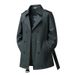 Pulse Double-breasted Mid-length Trench Coat Men's British Style Overcoat Autumn Winter Lace-up Jacket_viptrois.com