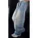 Vintage Washed Men's Jeans With Belt Loops - Relaxed Straight Leg Denim Pants For Casual Streetwear_viptrois.com