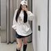 25 High Version New Bear Print Long Sleeve T-Shirt For Men And Women Early Autumn Plus Size Loose Couple Ins Style Top_viptrois.com