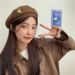 Korean Version Heart Beret Spring And Autumn Style Ins Internet Celebrity Temperament Gentle Versatile Fashionable_viptrois.com