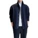 Knitted Sweater Jacket For Men, Autumn And Winter Loose Cardigan Sweater, Handsome Stand Up Collar, Thread Jacket_viptrois.com