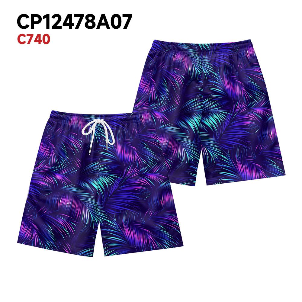 Unbeatable Quality Unbeatable Quality American Casual Tropical Leaf Print Men's Trendy Brand Fitness Running Sports Basketball Shorts_viptrois.com