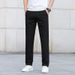 Men's Lightweight Dress Pants - Stretch Comfort Straight Leg Trousers For Business Casual (Black, Light Khaki, Grey, Beige) - Sizes 28-38_viptrois.com