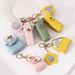 Bag Charms Change Lipstick Bag Creative Mirror Keychain Small Pendant PU Leather Car Bag Pendant Accessories Spot_viptrois.com