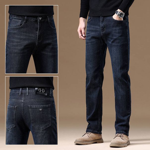 2025 Denim Jeans Men's New Light Business Straight Leg Slim Fit And High Display Casual Versatile Trendy Brand Pants Men_viptrois.com