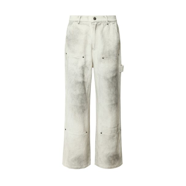High Street Trendy Brand Tie-Dye Dirty Workwear Jeans Men's American Functional Style Rivet Decoration Beggar Long Pants_viptrois.com