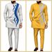 Men's African Ethnic Embroidered Casual Shirt & Pants Set - Breathable Polyester Blend, Long Sleeve Button Down & Straight Leg Trousers, S-XXL_viptrois.com