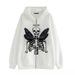 Street Hip-Hop Angel Butterfly Print Black Zipper Hoodie 2022 Y2K Harajuku Jacket Sweatshirt For Women_viptrois.com