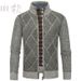 Men’s Zip-Up Knit Sweater Jacket – Retro Stand Collar Pullover With Stylish Color Blocking (Sizes M-3XL)_viptrois.com