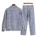 Men's Clothing Old Retro Washed Denim Suit Loose Jacket Coat Casual Two Piece Suit Trendy_viptrois.com
