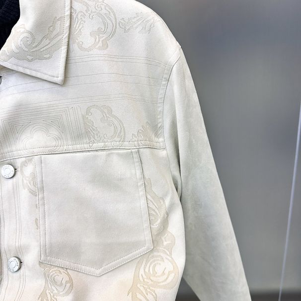 Men's Clothing Men's autumn lapel jacket long sleeve laser engraved jacket fashion loose jacket coat tide B1BCE3318_viptrois.com