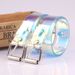 New classic women's belt, simple and versatile, student belt, women's fashionable colorful transparent plastic belt for women_viptrois.com