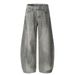 Men's Clothing Ink Splashed Paint Washed Scimitar Jeans For Men, Loose And Versatile, Distressed High Street Fashion, Niche Wide Leg Pants, Trousers_viptrois.com