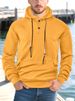 Men's Casual Hooded Sweatshirt - Breathable Loose Fit Long Sleeve Pullover With Side Pockets For Streetwear & Daily Wear_viptrois.com