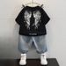 Mother & Kids Boys Summer Suits 24 New Trendy Cool Boy Baby Short Sleeved Clothes Children's Handsome Sports Casual Two Piece Suit_viptrois.com