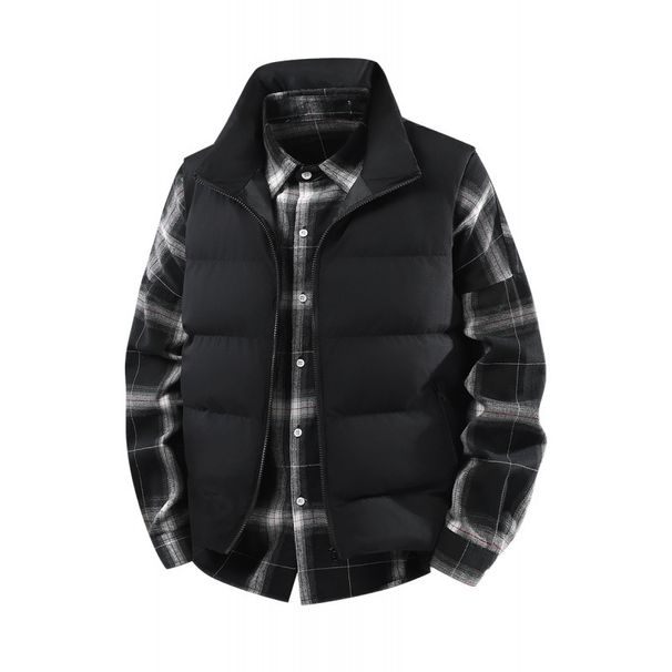 Men's Clothing Oversized Vest Jacket - Lightweight Stand Collar Sleeveless Vest For Casual Wear (Grey, Black, Red, Blue) - L/XL/2XL/3XL/4XL/5XL/M_viptrois.com