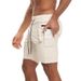 Man's clothing Summer trend Shorts Men's Muscle Fitness Brother Blue Ball Sports Running Training Breathable double-layer shorts_viptrois.com