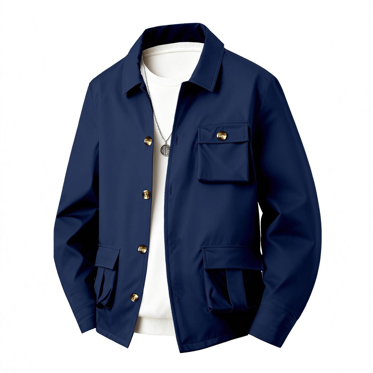Men's Waterproof Workwear Jacket - Multi-Pocket Utility Coat With Hood (Black/Gray/Army Green/Khaki/Navy, S-XXXL)_viptrois.com