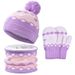 Kids'scarf, hat & glove sets Children's hat Gloves bib set Children's autumn and winter knitted woolen scarf warm knitted hat_viptrois.com