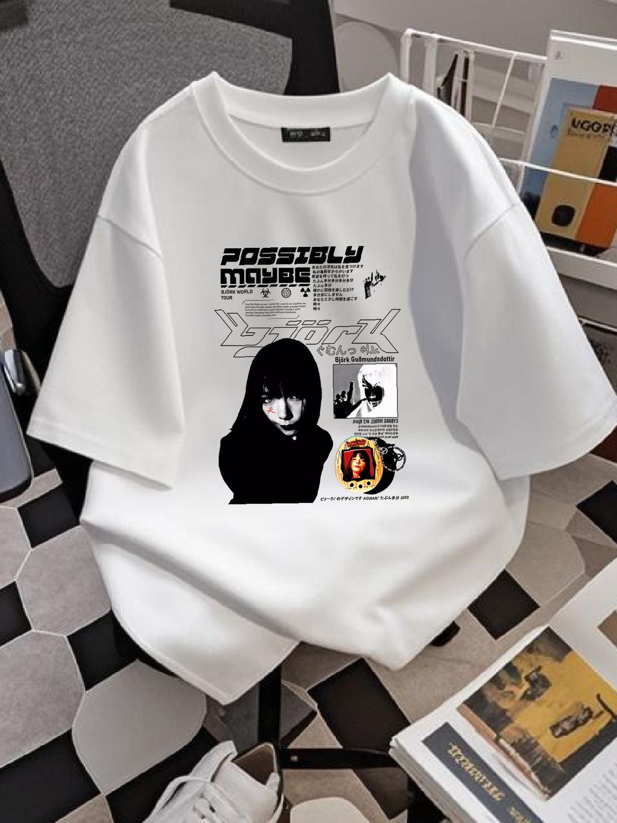 Limited Björk T Shirt Y2K Stylish Top For Everyday Wear Homme Streetwear Fashion Comfortable Designer Clothes Versatile Unisex Stretched Graphic_viptrois.com