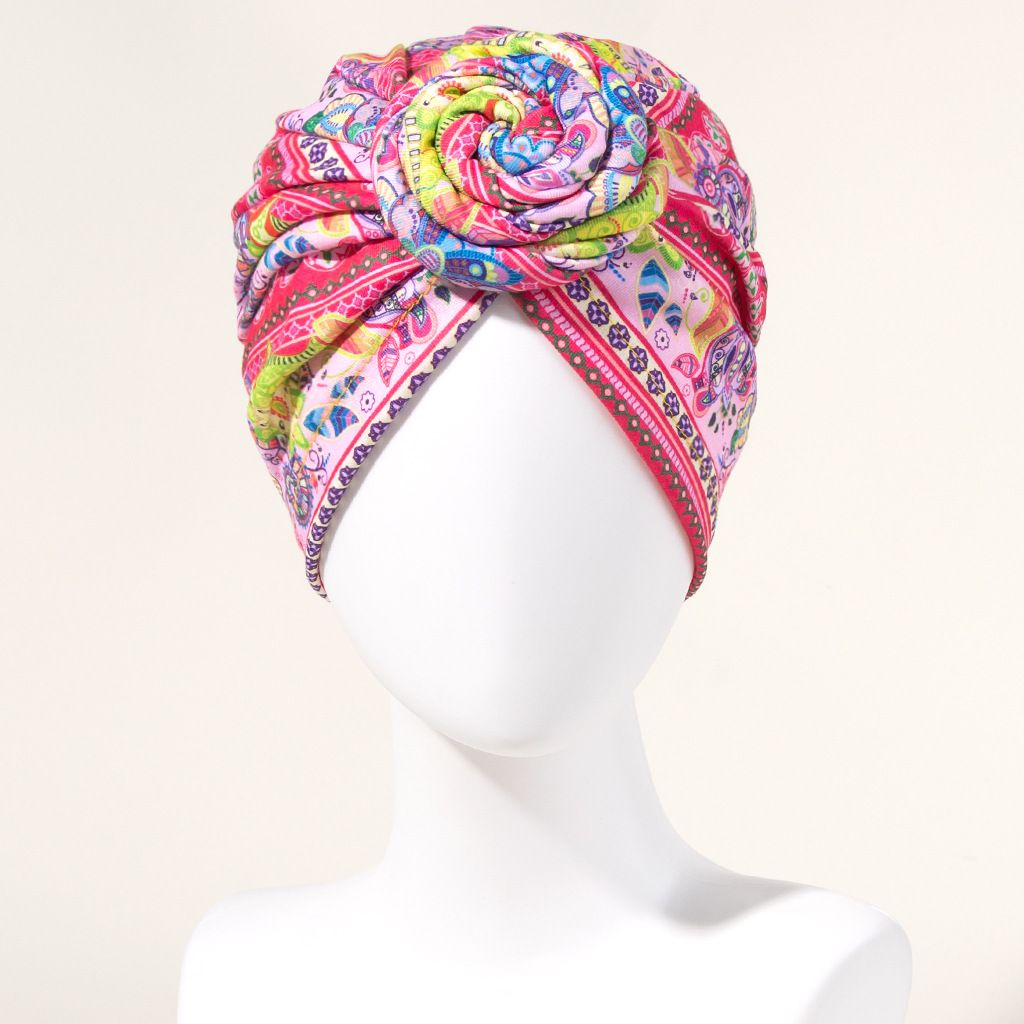 new popular retro turban hat African vortex flower hat Bohemian style fashion party_viptrois.com