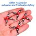 Japanese Style New Splitter 8-Shaped Ring Red Bead Three-Prong Swivel Sea Connector Outdoor Fishing Accessories_viptrois.com