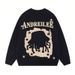 Cartoon Graphic Knit Sweater – Unisex Streetwear Pullover With Playful Print (Black, S-XL)"_viptrois.com