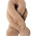 Korean version autumn and winter warm rabbit plush two tube thick fur ball solid color trendy women's scarf_viptrois.com