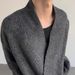 1 2024 New Autumn Old Money Lazy Button V-Neck Cardigan Sweater For Men With Unique Design And Niche Style Knitted Robe_viptrois.com