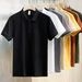Men's Clothing 2024 New Pit Stripe Mercerized Knitted Polo Shirt Short Sleeved Summer Tops Lapel Men's T Shirt_viptrois.com