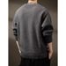 Loom Italian Heavy Vintage Lazy Pineapple Pattern Sweater For Men, Autumn And Winter American Style Thickened Round Neck_viptrois.com