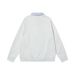 College Style Two-Piece Polo Sweatshirt American High Street Trend Letter Print Striped Turn-Down Collar Pullover_viptrois.com