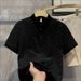 Men's Clothing Shirt Men's Short Sleeved Shirt Summer Ultra Thin New Style Fashionable Handsome Solid Color Trendy Casual Shirt Tops_viptrois.com