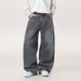 Vintage Distressed Wide-Leg Jeans For Men, Autumn New Straight Loose Trendy Brand Oversized Basic Versatile Pants_viptrois.com