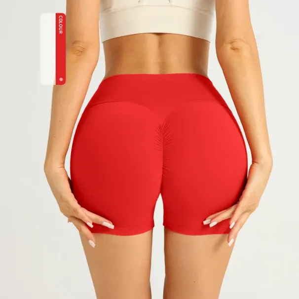 High Waist Naked Feel Yoga Shorts Workout Shorts Women Sexy Booty Tummy Control Gym Leggings Breathable Fitness Running Shorts_viptrois.com