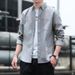 Men's Clothing Casual Long Sleeve Shirt - Breathable Polyester Slim Fit Button Down Shirt For Teens & Adults (White, Navy, Sky Blue, Gray, Red)_viptrois.com