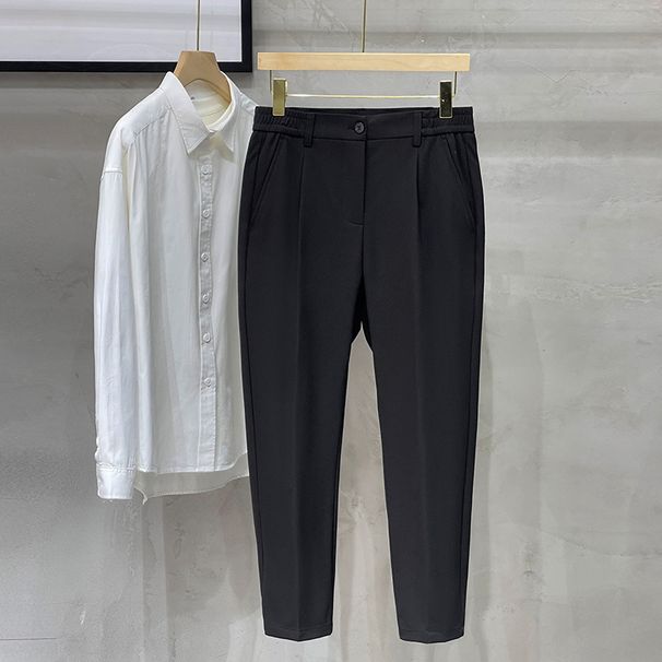Men's Clothing New Spring And Summer Trendy Straight Nine Point Small Suit Pants Slim Men's Pants Trousers_viptrois.com