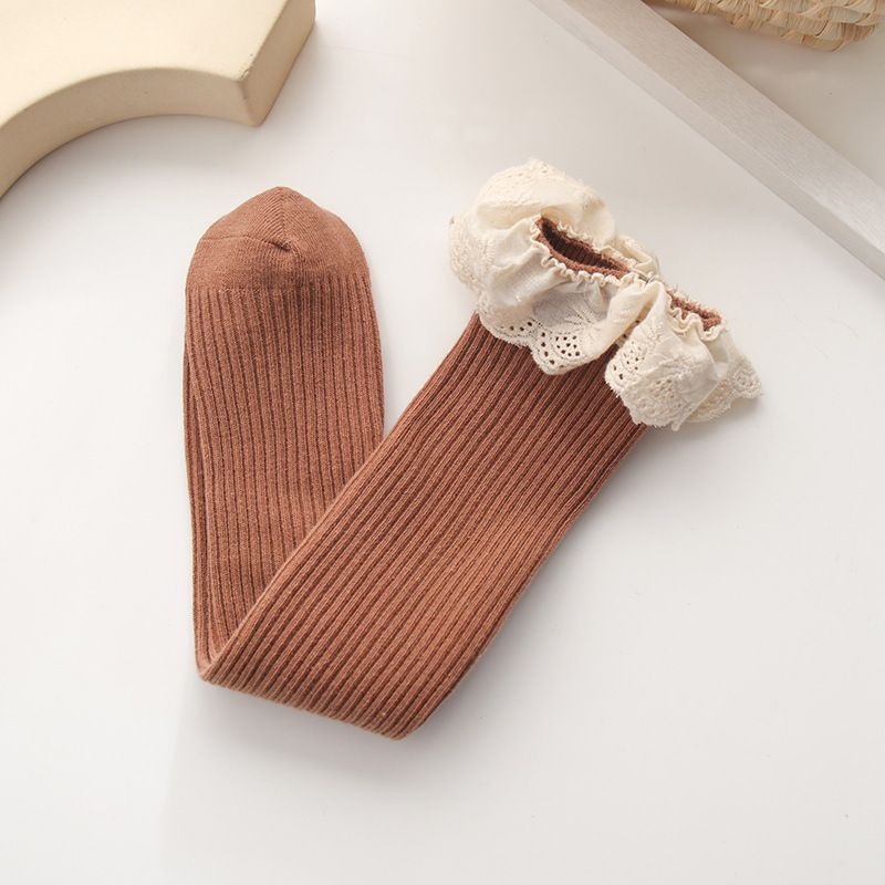 Kid's Clothing Girls socks autumn and winter lace stockings girls students pile socks princess jk calf socks comfortable all match cotton socks_viptrois.com