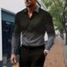 Men's Clothing Men's Slim Fit Ombre Digital Print Long Sleeve Shirt - Breathable Casual Office Wear For Spring & Autumn_viptrois.com