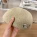 Korean Style Black Beret For Women, Spring And Summer, Breathable Woven, Reversible, Thin Forward Cap, Large Head_viptrois.com