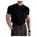 Men's Clothing Summer T Shirt With Small Neckline Slim Fit Short Sleeves Muscle Suit_viptrois.com