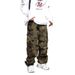 Men's Clothing Niche Vibe Flared Retro Camouflage Multi Pocket Workwear Jeans Men's Trendy Brand Loose Large Size Casual Long Pants_viptrois.com