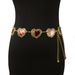 Retro Metal Heart Ruby Inlaid Waist Chain Female Personality European And American Street Skirt Chain Denim Decorative Belt_viptrois.com