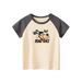Mother & Kids 27kids Boys Short Sleeved T Shirt 2024 Summer New Children's Clothing Korean Version Of Half Sleeved Cartoon Raglan Baby Clothes Trend_viptrois.com