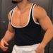 Men's Clothing Summer Men's Slim Thin Fitness Vest Men's I Shaped Sports Training Color Vest_viptrois.com