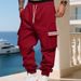 Men's Heavyweight Fleece-Lined Casual Cargo Pants For Winter - High Street Outdoor Workwear With Stylish Design_viptrois.com