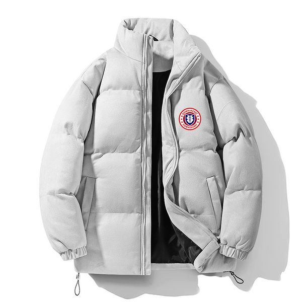 Men's Clothing Men's Fashion Brand Special Fabric Suede Down Cotton Coat With Fashionable Badge, US Shield Print Cotton Jacket._viptrois.com
